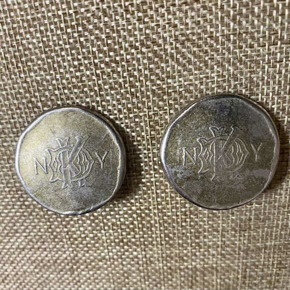 Vintage 1993 Donna Karan Logo Earrings